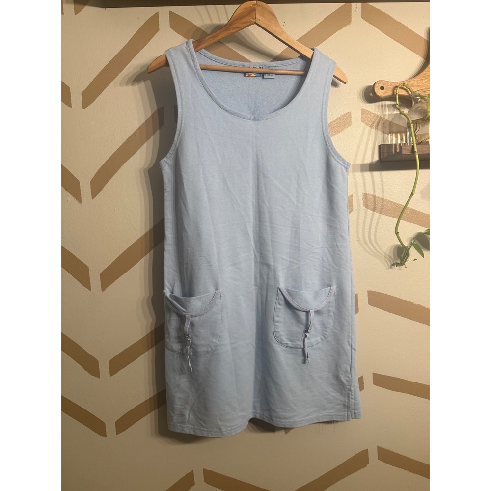 Peartree Point Bay Limited Dress Womens Small Blue Sleeveless Pocket Knit Mini